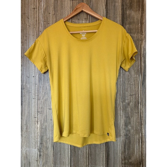 REI Tops - REI Coop Women's Stretch T Shirt Yellow Scoop Neck Gorpcore Outdoor Hiking Sz S